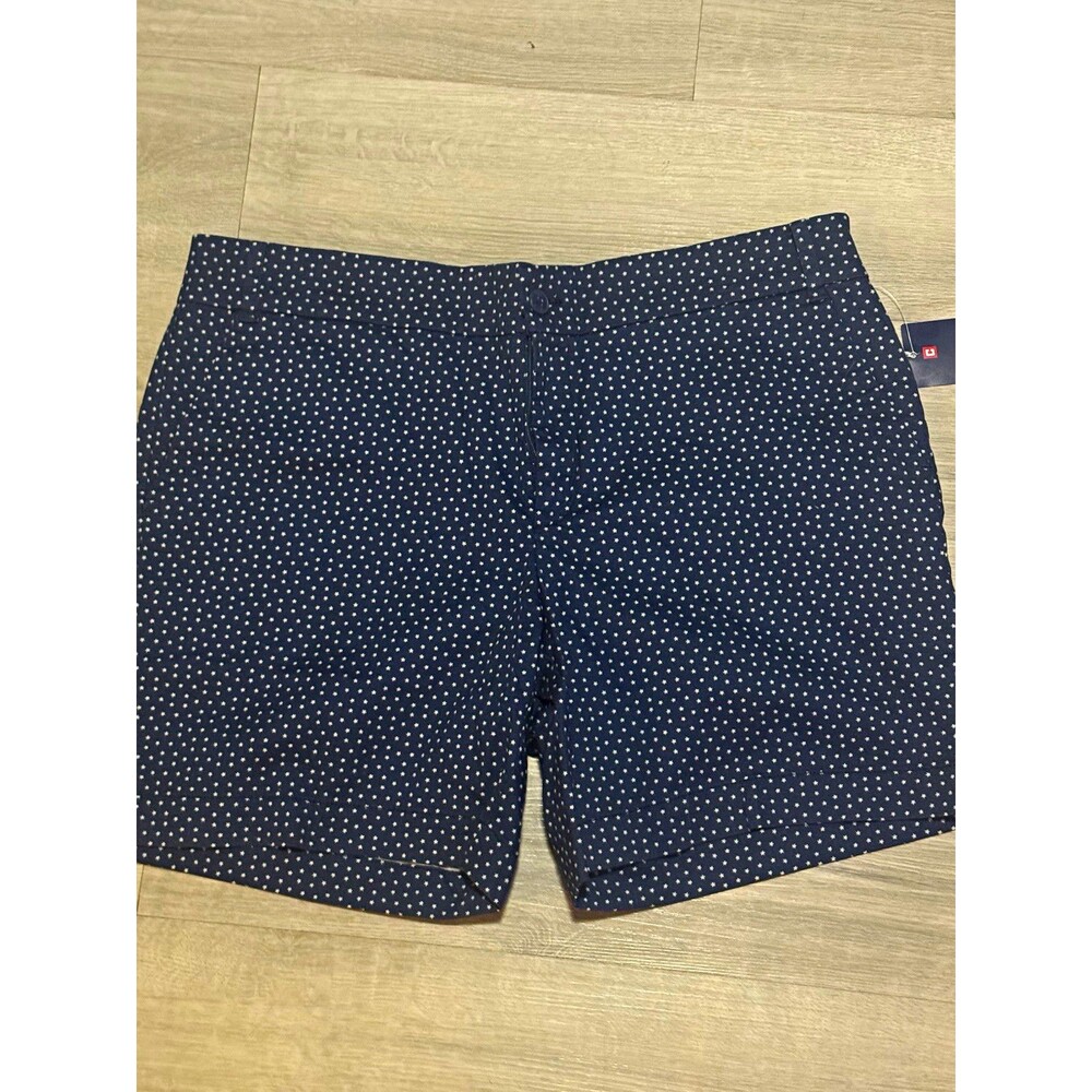 Chaps Blue Star Print Shorts Women’s Size 12 Regular Pockets Button Closure